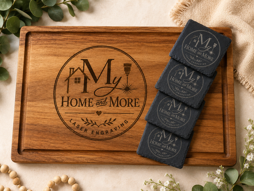 Custom Engraved Slate Coasters (set of 4)